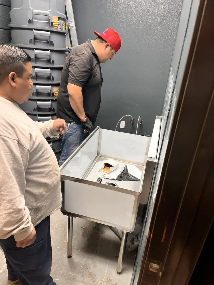 Commercial plumbing and sink installation in Tieton